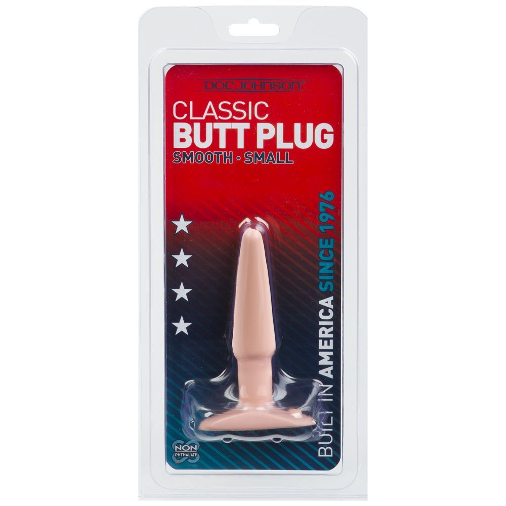 > Anal Range > Butt Plugs - Classic Smooth Butt Plug Small Flesh Pink