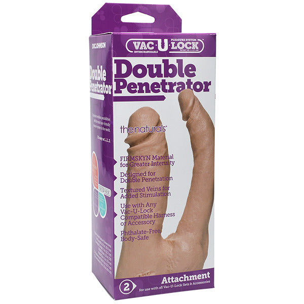 VacULock Double Penetrator Natural Dildo Attachment-1