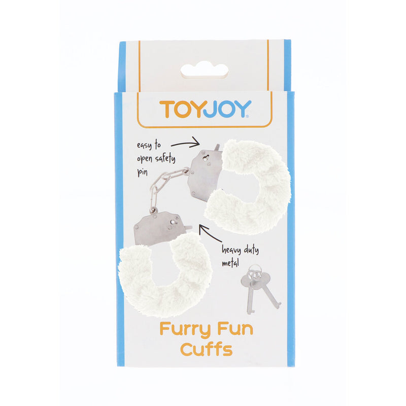 ToyJoy Furry Fun Wrist Cuffs White-1