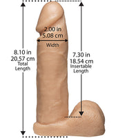 VacULock 8 Inch Realistic Cock With Ultra Harness-2