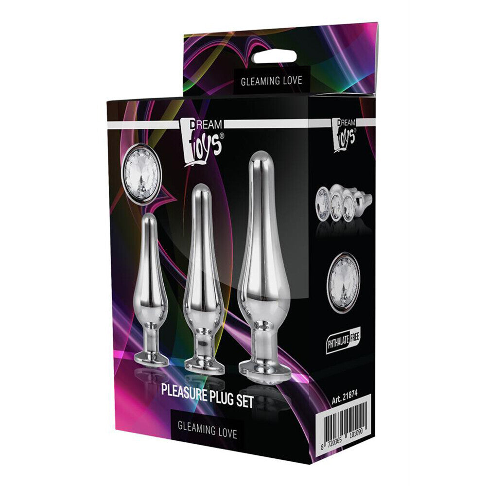 Gleaming Butt Plug Set Silver-3