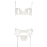 Cottelli Delicate Bra Set White-2