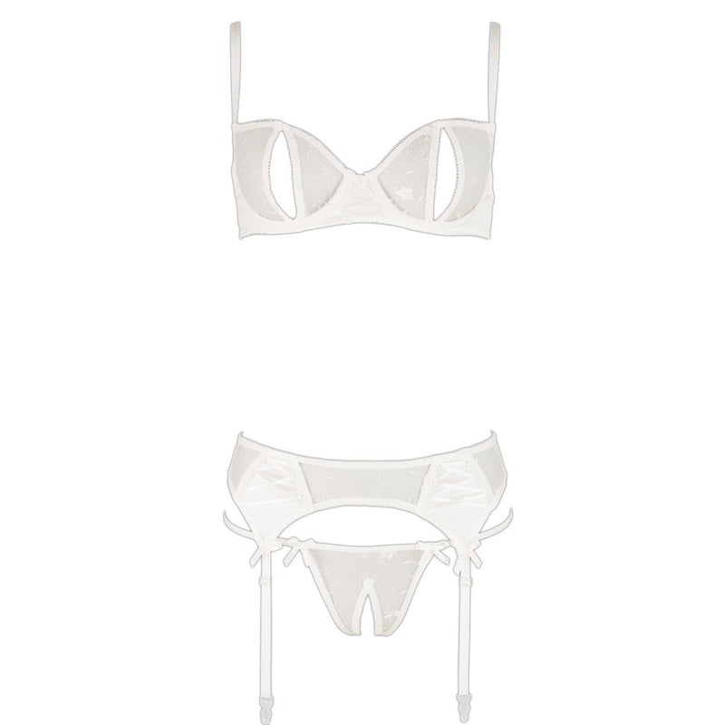 Cottelli Delicate Bra Set White-2