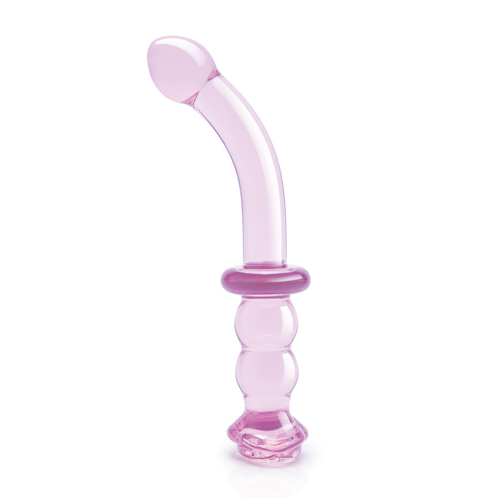 Glaze Glass Rosebud GSpot Dildo-0