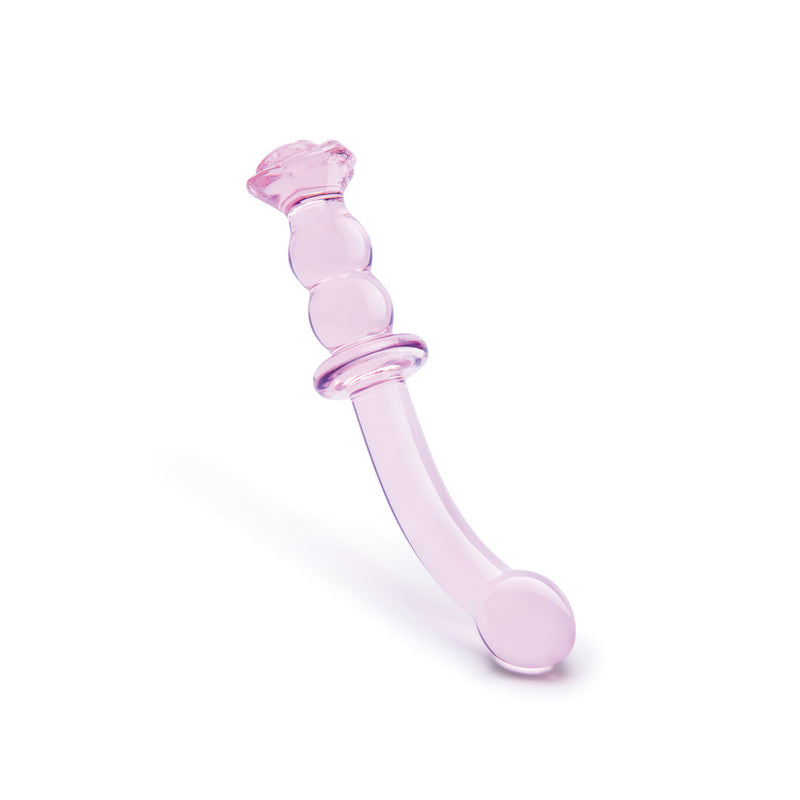 Glaze Glass Rosebud GSpot Dildo-1