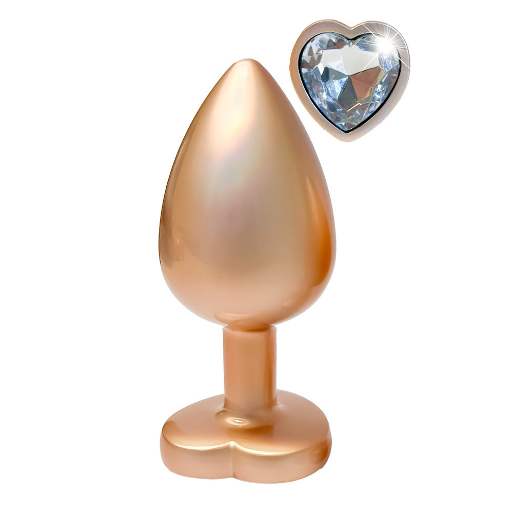 Gleaming Love Pearl Gold Butt Plug Large-1