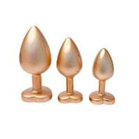 Gleaming Love Pearl Gold Butt Plug Set-0