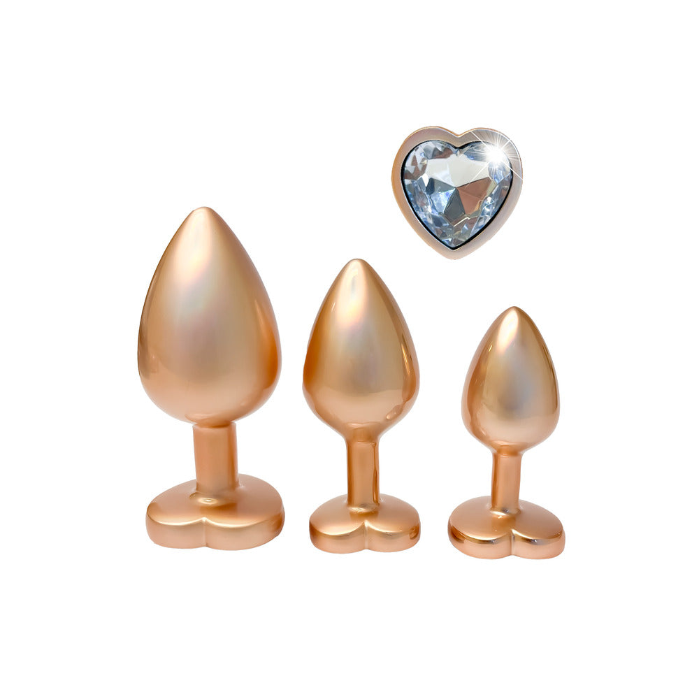 Gleaming Love Pearl Gold Butt Plug Set-1