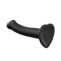 Strap On Me Silicone Dual Density Bendable Dildo Medium Black-1