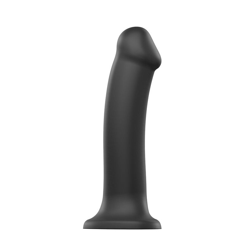 Strap On Me Silicone Dual Density Bendable Dildo Large Black-0