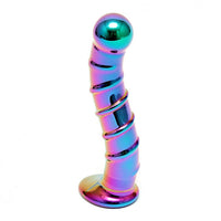 Sensual Multi Coloured Glass Nikita Dildo-0