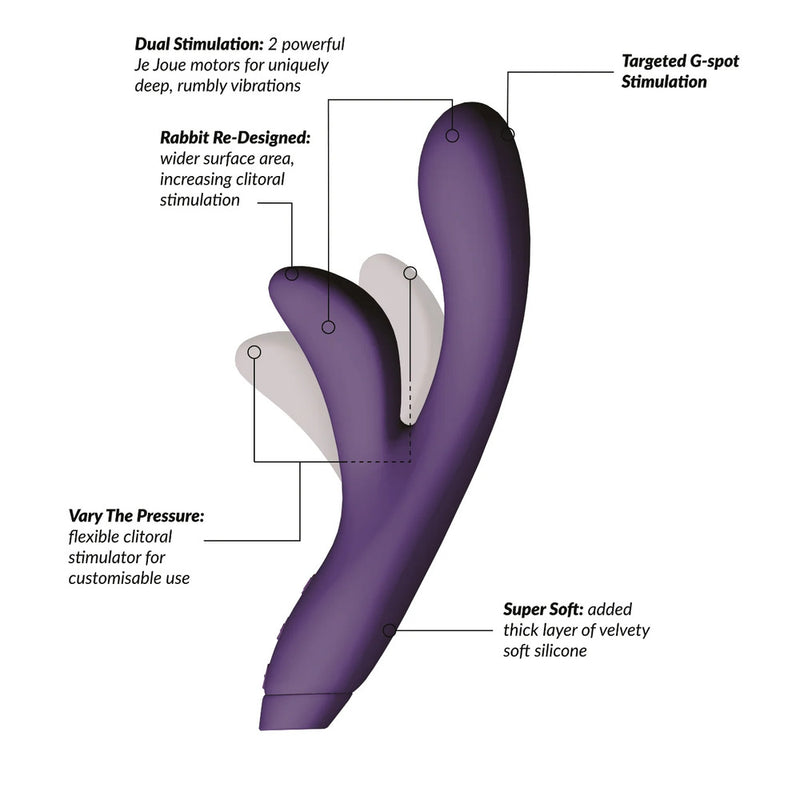 Je Joue Hera Sleek Rabbit Vibrator Purple-3