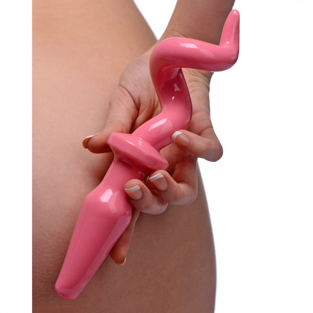 > Anal Range > Tail Butt Plugs - XR Pig Tail Pink Butt Plug