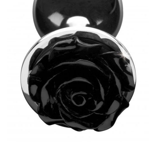 XR Booty Sparks Black Rose Anal Plug Large-2