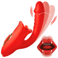 Play Hard Deep Kiss Kissing Silicone Rabbit-0