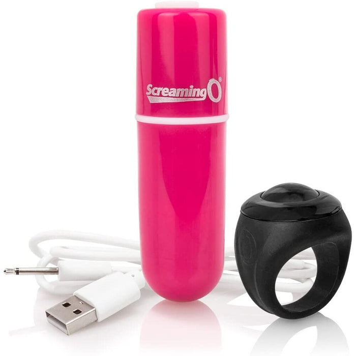 Screaming O Charged Vooom Pink Remote Control Bullet Vibe-0