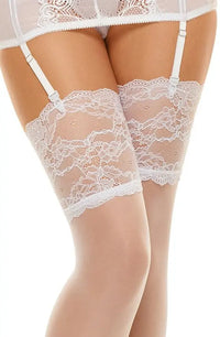 Beauty Night BN6541 Romance Stockings White Beauty Night