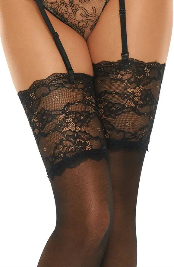 Beauty Night BN6542 Romance Stockings Black Beauty Night