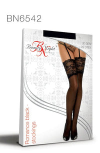 Beauty Night BN6542 Romance Stockings Black Beauty Night