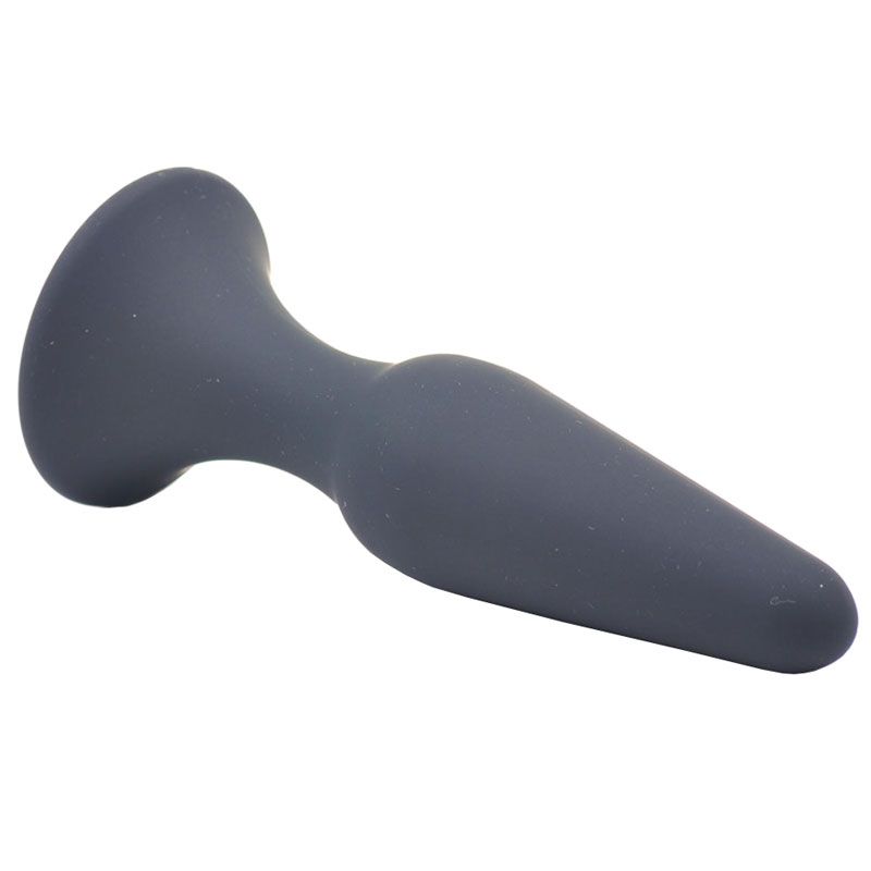 Medium Classic Black Silicone Butt Plug-1