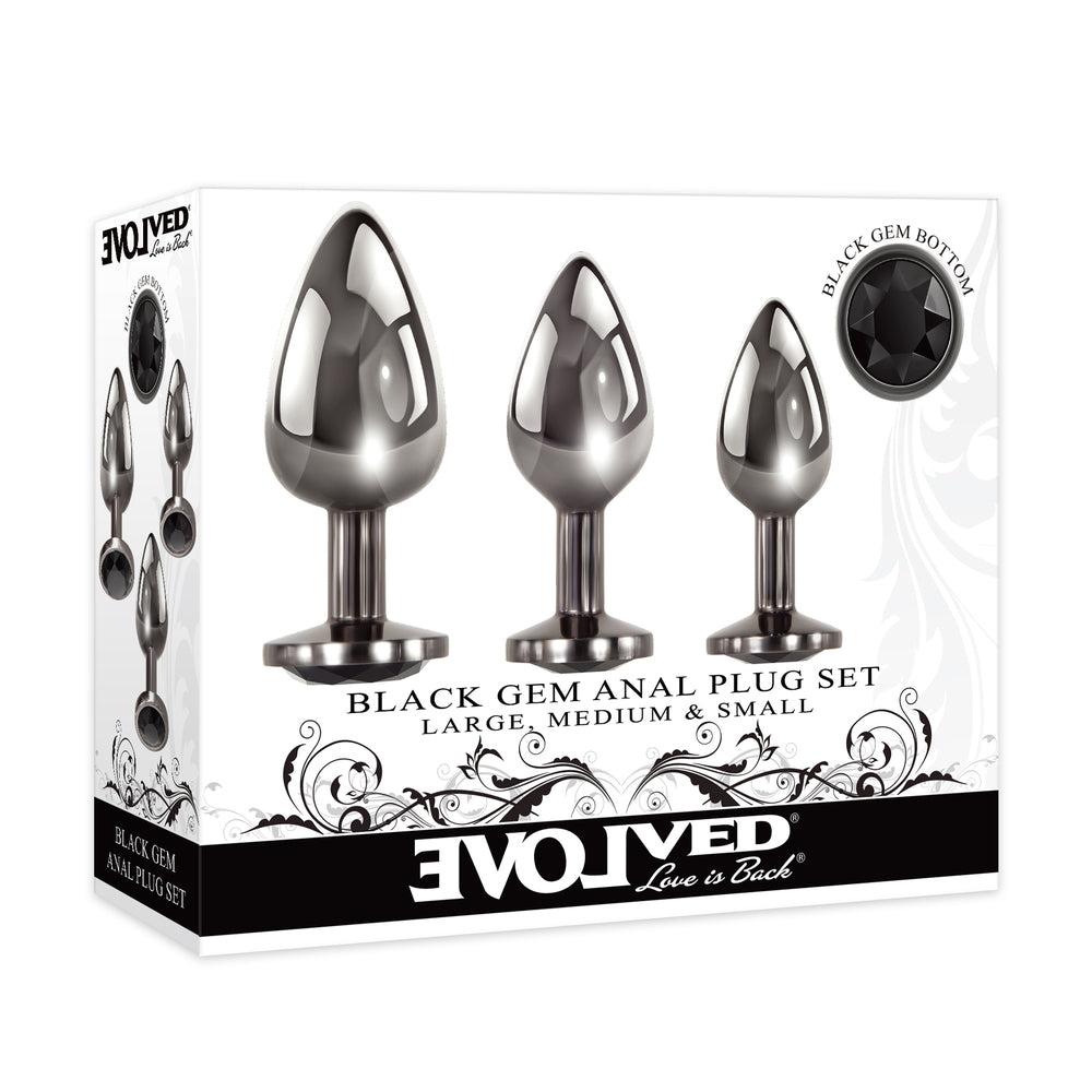 Evolved Black Gem Anal Plug Set-3