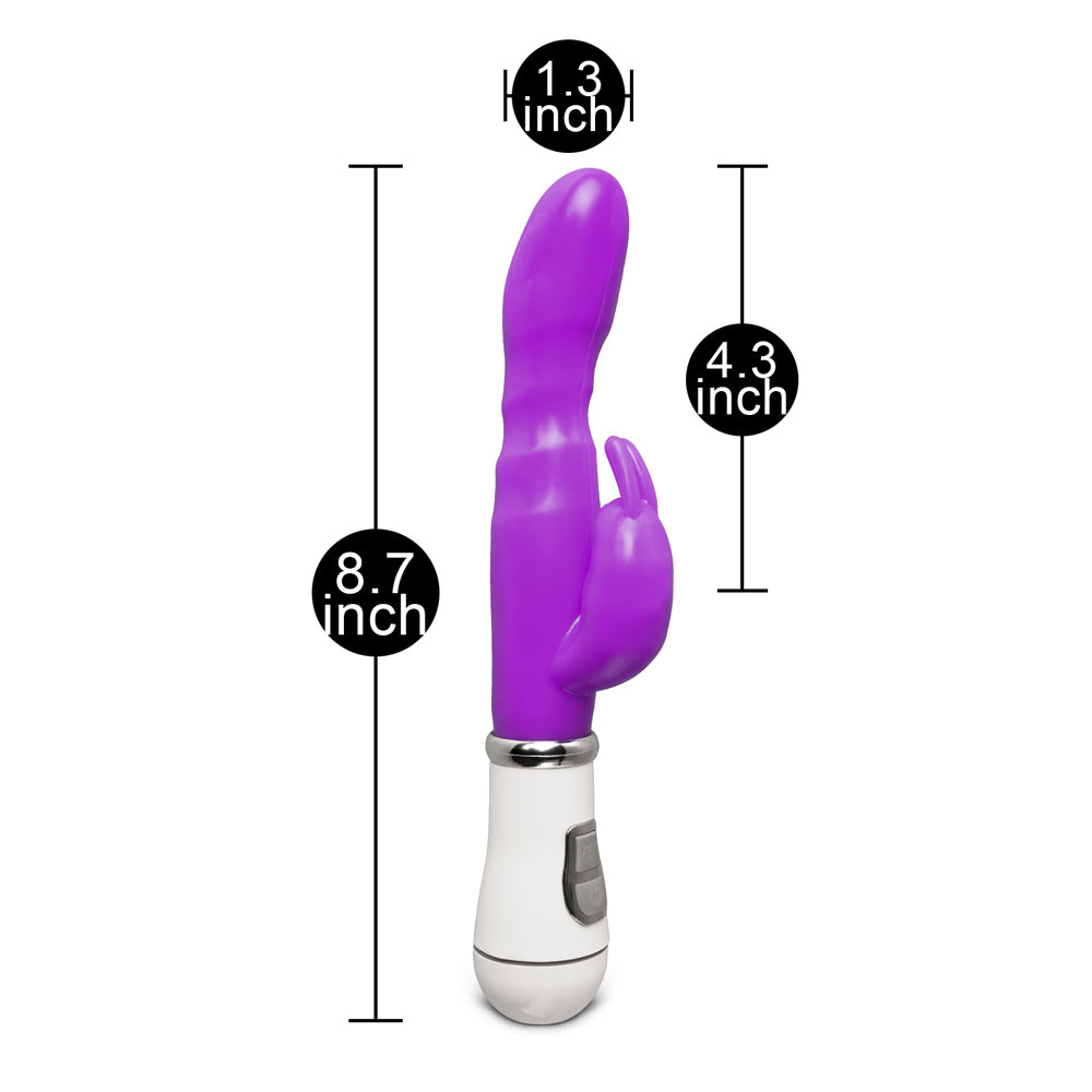 Slim GSpot Twelve Speed Rabbit Vibrator Purple-3