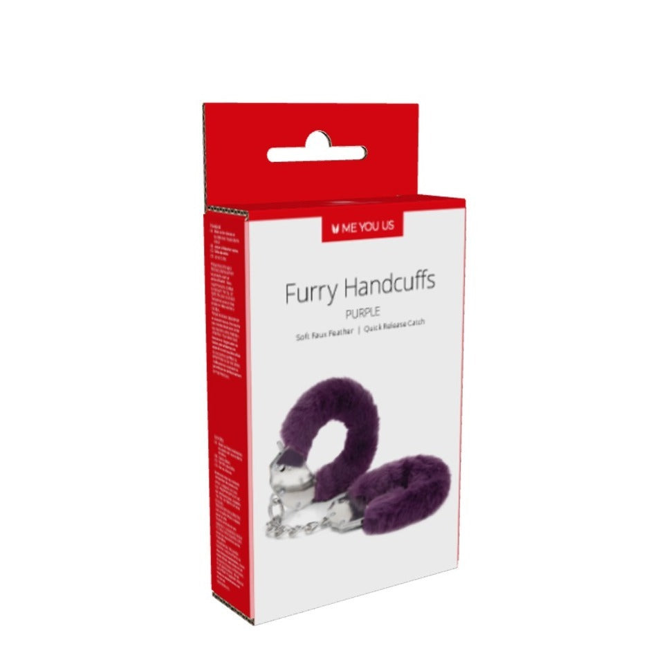 Me You Us Furry Handcuffs Purple-3