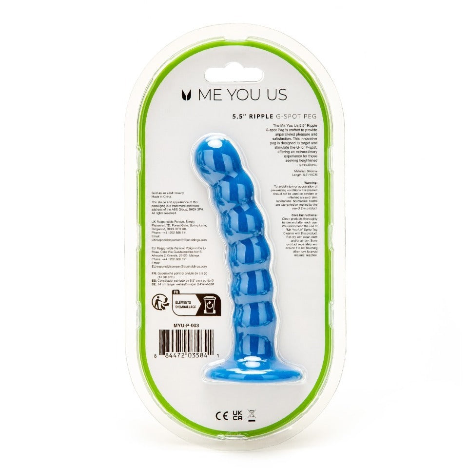 Me You Us 5.5 Inch Ripple G Spot Peg Dildo-3