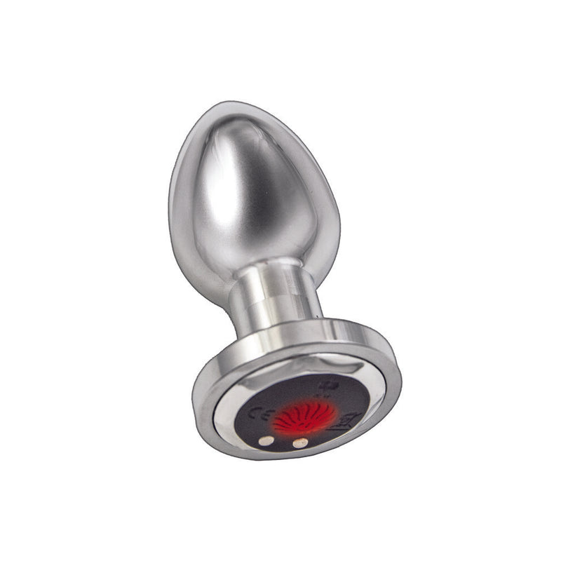 Ass Sation Remote Vibrating Butt Plug Silver-0