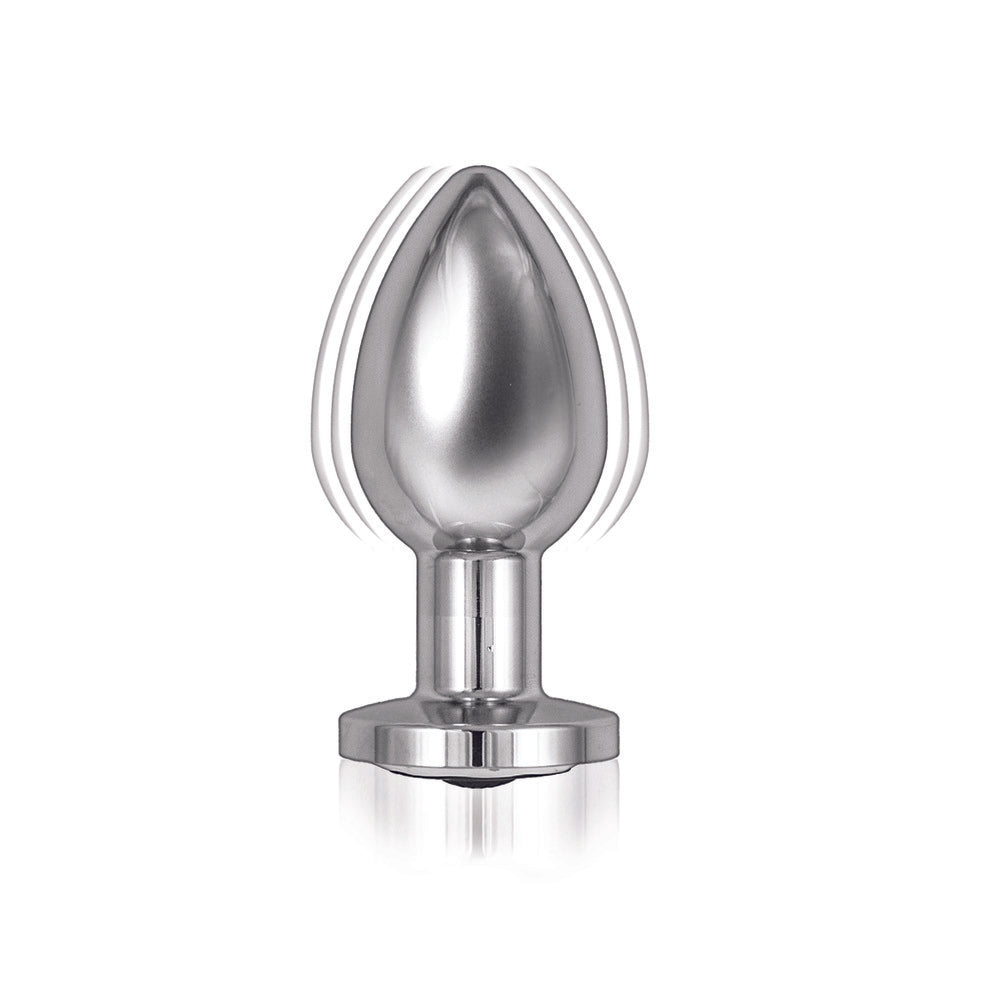 Ass Sation Remote Vibrating Butt Plug Silver-1