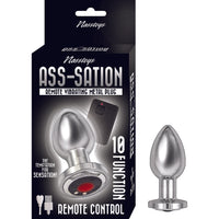 Ass Sation Remote Vibrating Butt Plug Silver-3