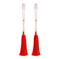 Bound Nipple Clamps Red Tassel-0