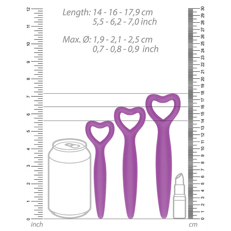 Ouch Silicone Vaginal Dilator Set Purple-1