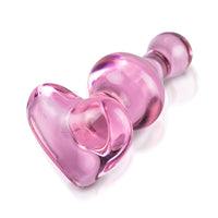 Icicles No.75 Pink Heart Glass Butt Plug-0