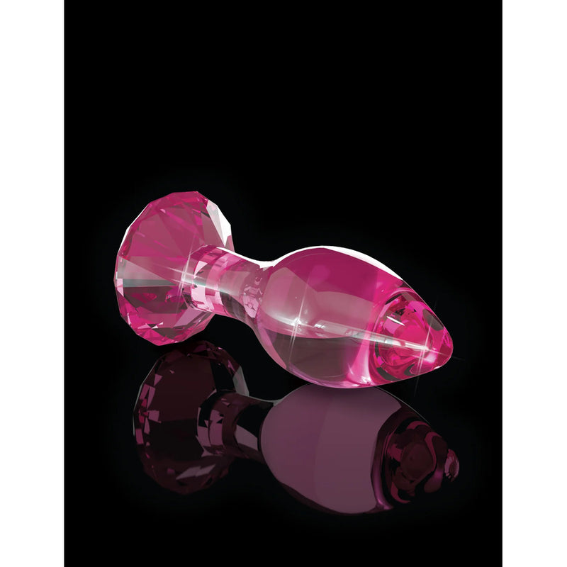 Icicles No.79 Pink Crystal Glass Butt Plug-2