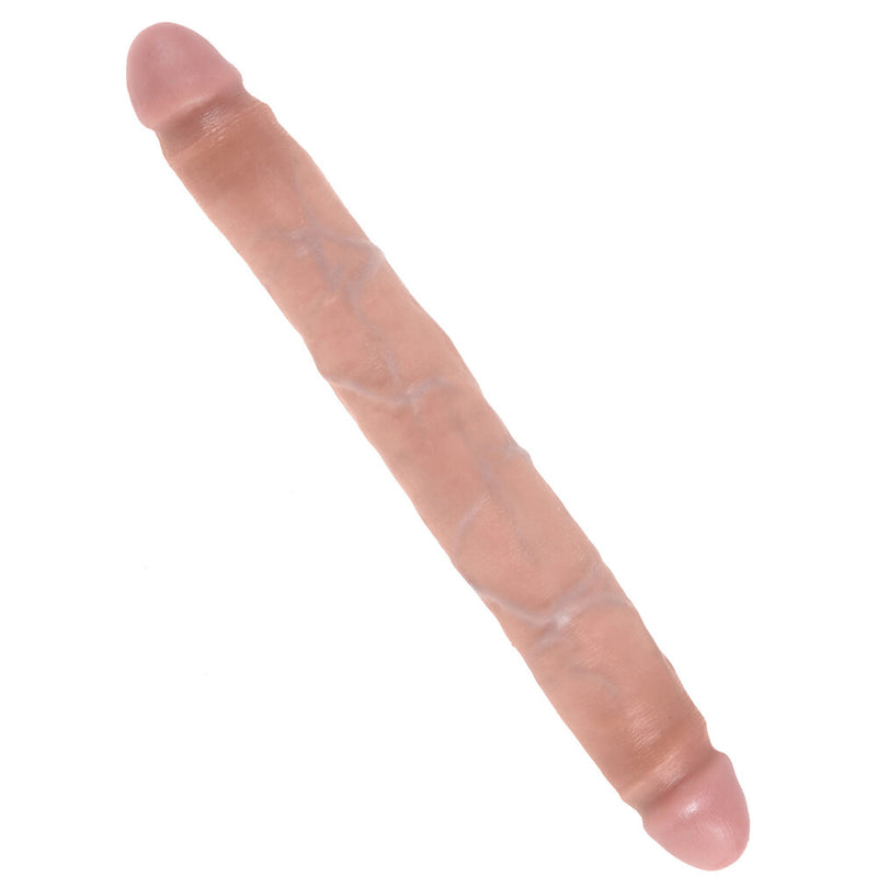 King Cock 12 Inch Slim Double Dildo Flesh-0