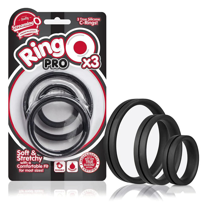 Screaming O RingO Pro X3 Cock Rings Black-1