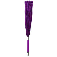 Purple Suede Flogger With Glass Handle And Crystal-0