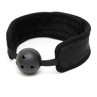 Black Padded Mouth Gag With Breathable Ball-0