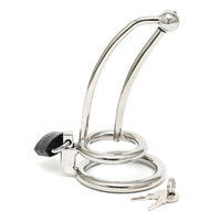 Chastity Penis Lock Curved With Urethral Tube-2