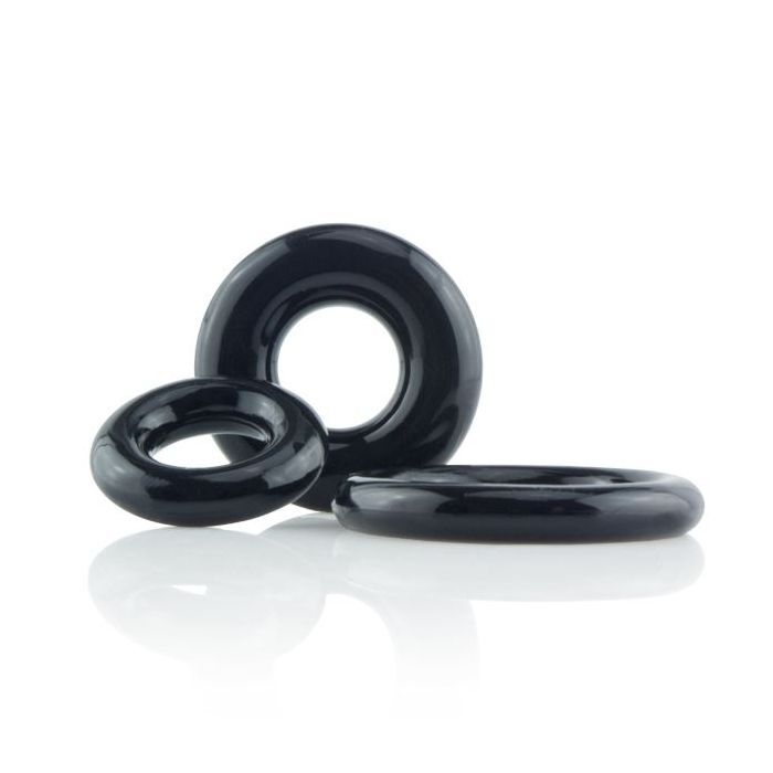 > Sex Toys For Men > Love Rings - Screaming O RingO X3 Cock Rings Black