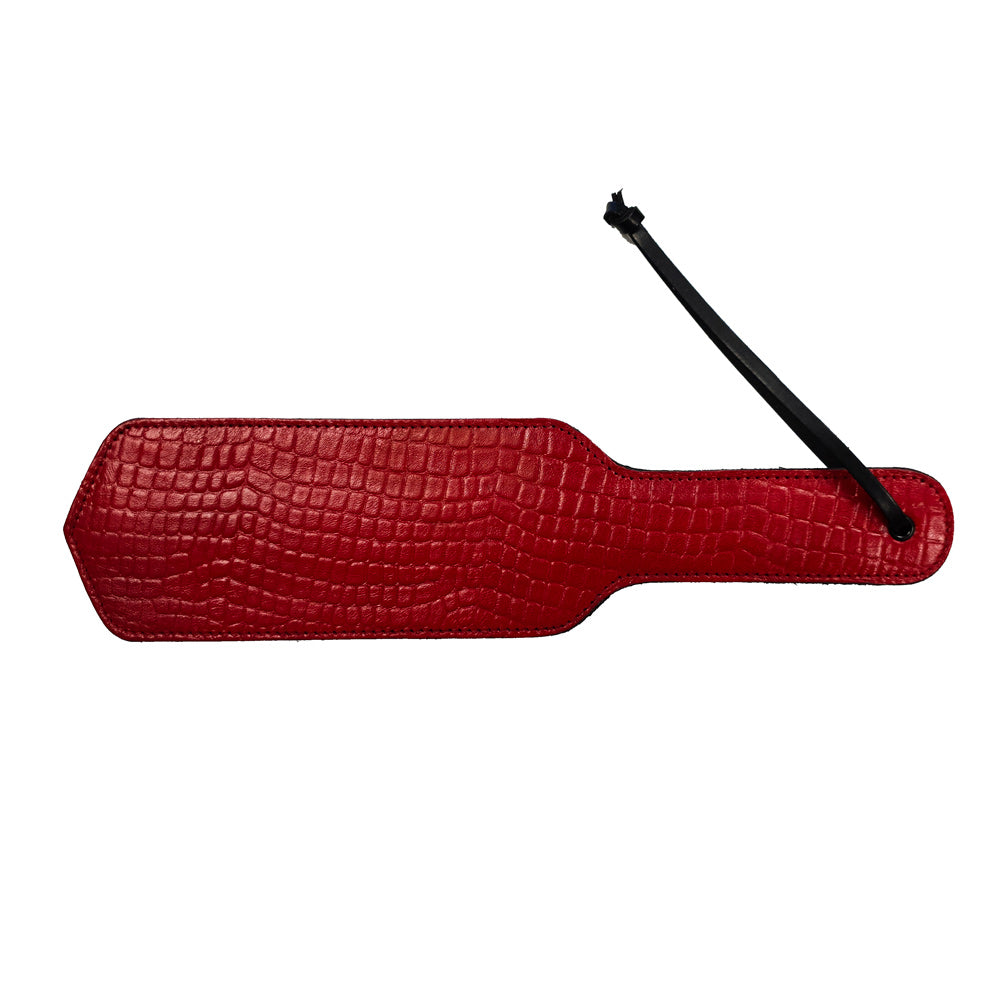 Rouge Garments Leather Croc Print Paddle-0