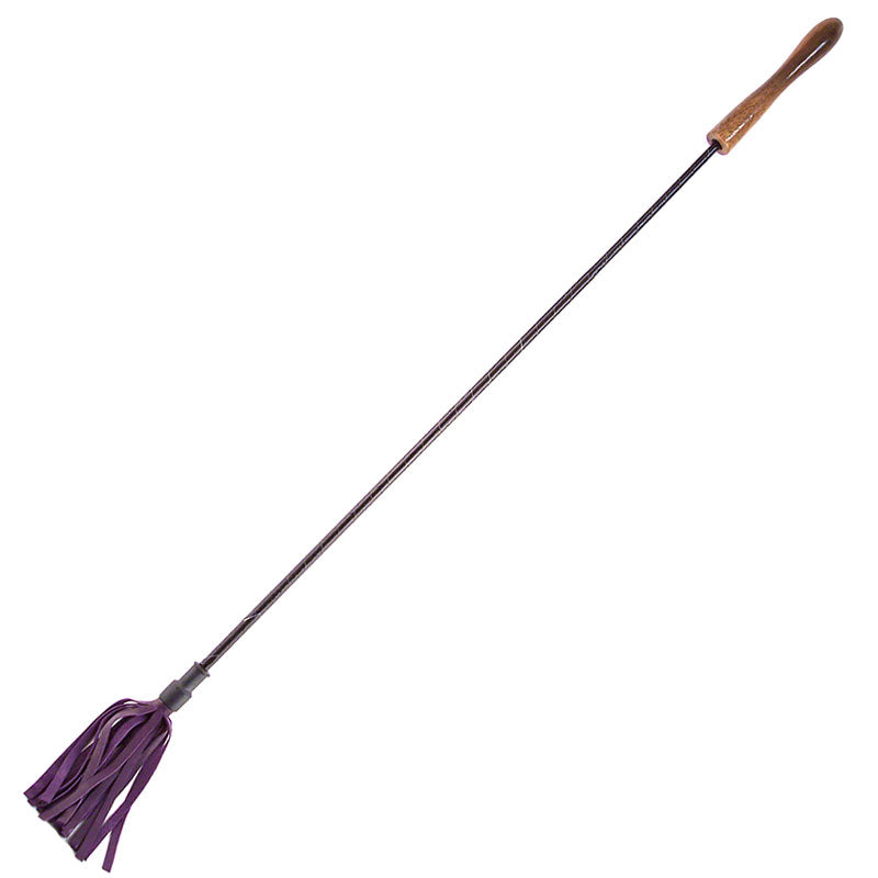 Rouge Garments Riding Crop With Wooden Handle Purple-0