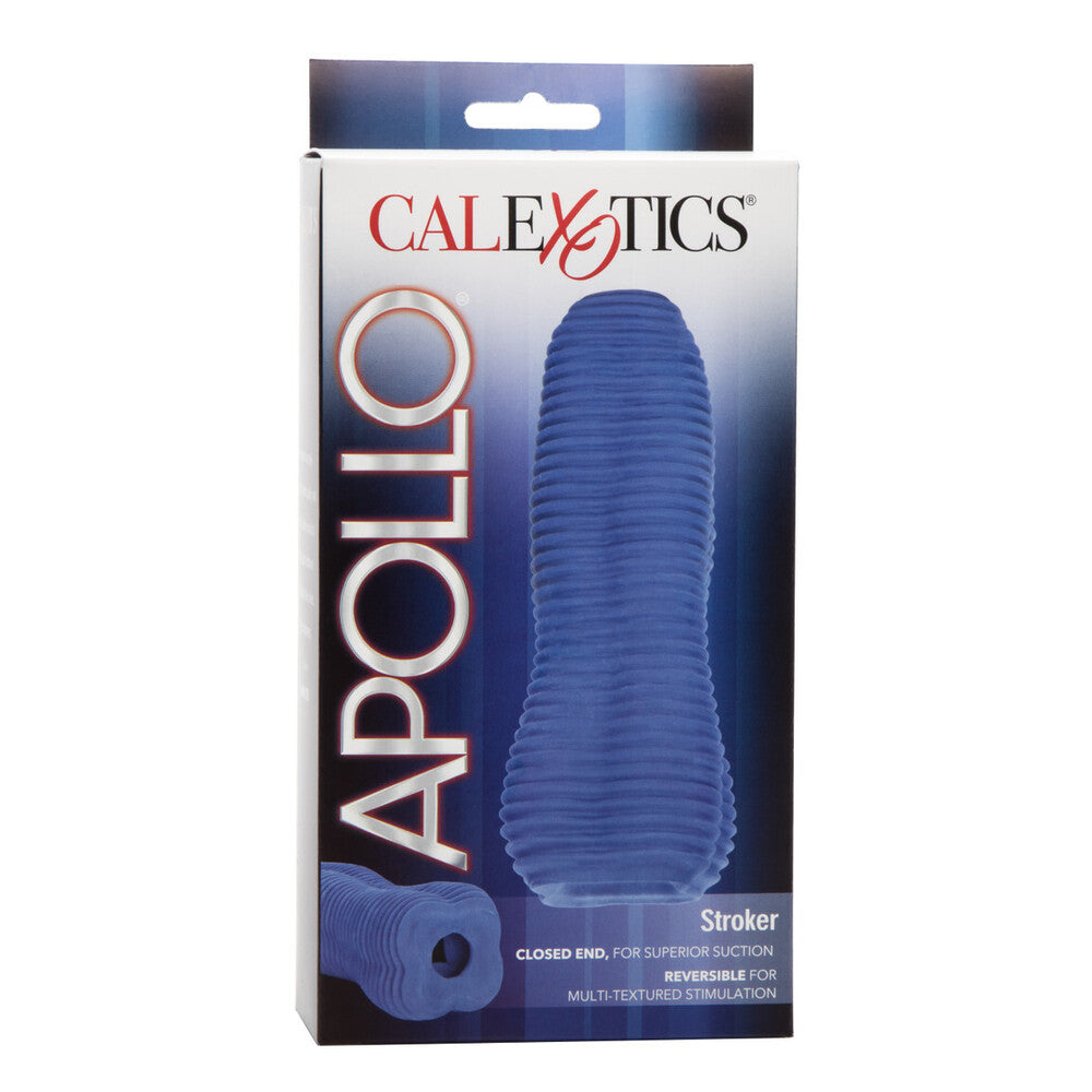 Apollo Stroker Closed End Textured Masturbator Blue-3