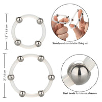 Steel Beaded Silicone Ring Set-1