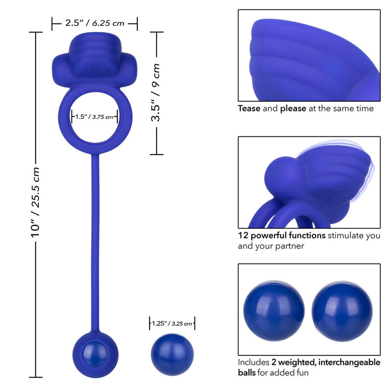 Rechargeable Dual Rockin Rim Enhancer Cock Ring-1