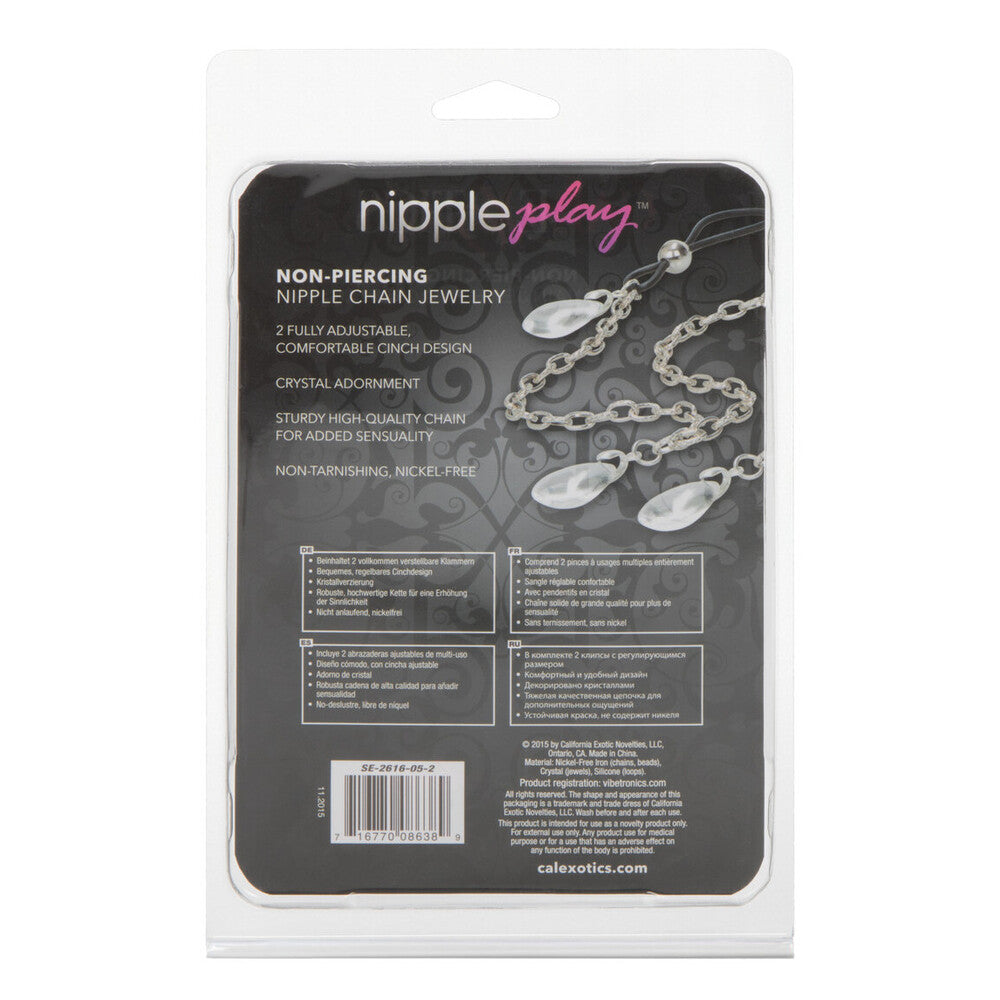 Nipple Play Non Piercing Nipple Chain Jewellery  Crystal-2