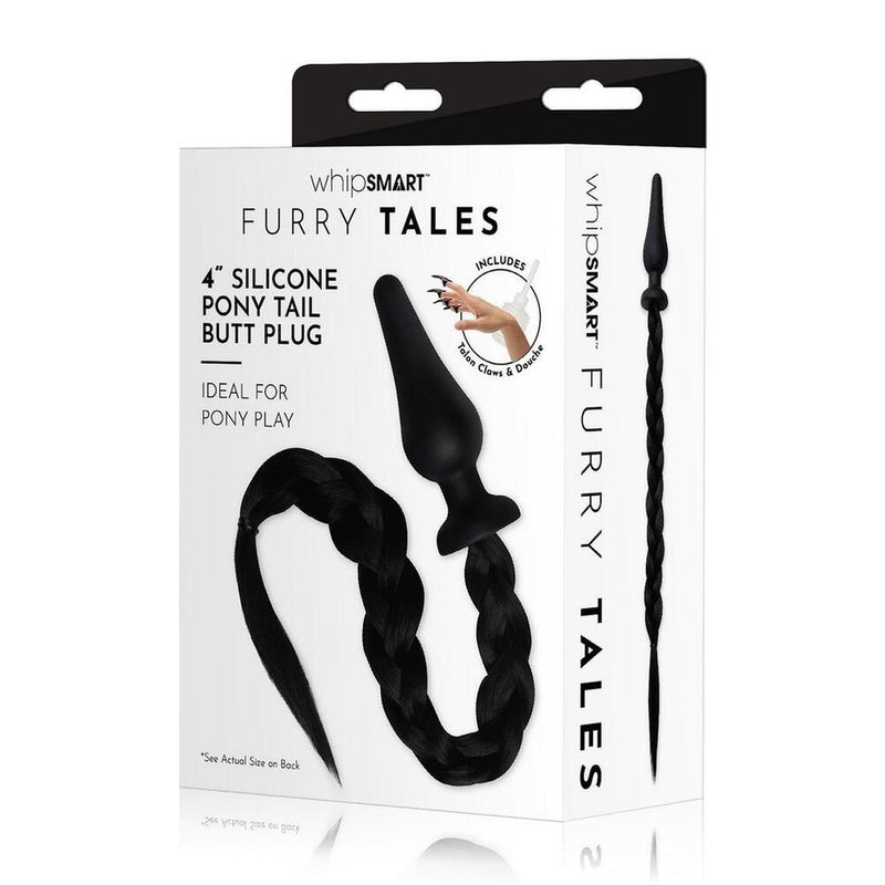 > Anal Range > Tail Butt Plugs - Furry Tales Black Pony Play Butt Plug