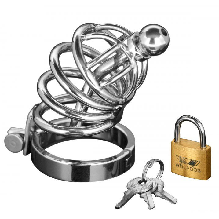 Master Series Asylum 4 Ring Locking Chastity Cage-0