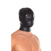 Leather Full Face Mask With Detachable Blinkers-0